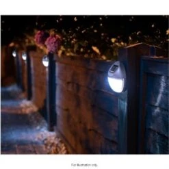 Solar Powered Fence Lights 10pk Silver - Cool White -Garden Supply Store 286942 solar fence lights