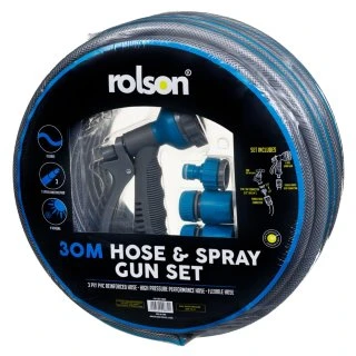 B&M Rolson 30m Hose & Spray Gun Set 1 B&M Rolson 30m Hose & Spray Gun Set
