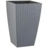 B&M Grey Rattan Effect Decorative Planter 45cm