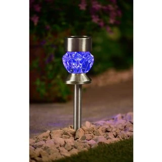Crystal Top Glass Solar Post Light 4pk 4 Crystal Top Glass Solar Post Light 4pk - Image 4