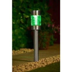 B&M Sicily XL Solar Post Lights 3pk -Garden Supply Store 341969 sicily 3pk xl post lights green1