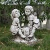 B&M Boy & Girl Seesaw Garden Statue