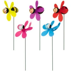 B&M Insect Wind Spinning Stake - Ladybird 7 B&M Insect Wind Spinning Stake - Ladybird -Garden Supply Store 353661 wind spinning stake main 2