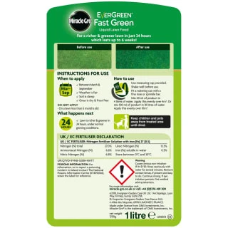 Miracle-Gro Evergreen Fast Green Liquid Lawn Food 1L 2 Miracle-Gro Evergreen Fast Green Liquid Lawn Food 1L - Image 2