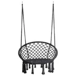 B&M Vancouver Hanging Chair - Black -Garden Supply Store 366698 vancouver black hanging chair 31