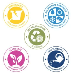 B&M Sonata Planter 50cm - Pewter 9 B&M Sonata Planter 50cm - Pewter -Garden Supply Store 377687 377689 377691 377694 377698 377702 sonata planter slate pewter 33cm 50cm 70cm 2 3