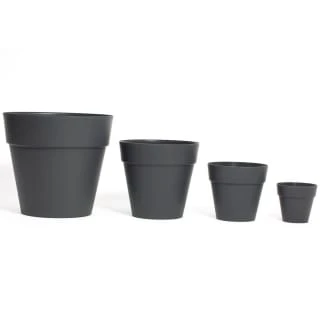 B&M Soho Pot Planter - Charcoal 38cm 2 B&M Soho Pot Planter - Charcoal 38cm - Image 2