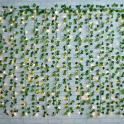 Solar Powered Artificial Ivy Leaf Curtain 150cm