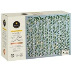 Solar Powered Artificial Ivy Leaf Curtain 150cm 7 Solar Powered Artificial Ivy Leaf Curtain 150cm -Garden Supply Store 379257 manson and jones 192 ivy leaf curtain led lights warm white