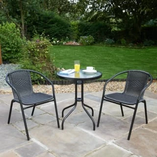 B&M Bali 3 Piece Bistro Set 1 B&M Bali 3 Piece Bistro Set