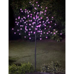 Solar Powered Blossom Tree - Pink 128 LED 4ft