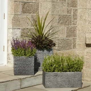 B&M Large Square Planter - Pewter 2 B&M Large Square Planter - Pewter - Image 2