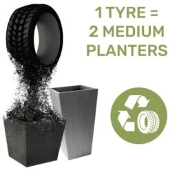B&M Octavia Planter 28cm - Pewter 7 B&M Octavia Planter 28cm - Pewter -Garden Supply Store 383769 383770 383772 383773 octavia planter slate pewter 28cm 38cm 2