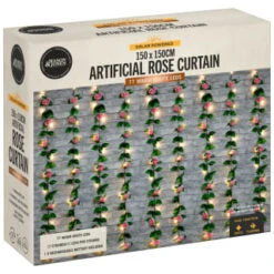 Artificial Rose Solar Curtain -Garden Supply Store 392925 150x150cm artificial rose solar curtain 3