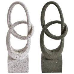 B&M Solar Sculpture With Micro LED - Light Grey -Garden Supply Store 393079 solar sculpture with micro leds group