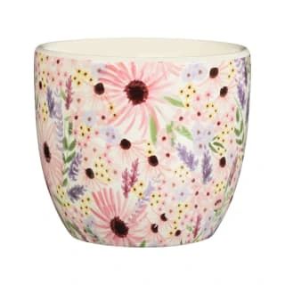 B&M Boho Garden Ceramic Plant Pots 3pk - Flowers 3 B&M Boho Garden Ceramic Plant Pots 3pk - Flowers - Image 3