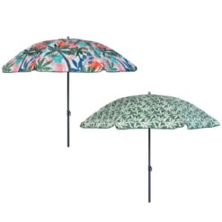 B&M Superbloom Sun Printed Parasol 1.8m - Leaf -Garden Supply Store 393761 superbloom sun 1 8m printed parsasol group