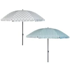 B&M Ocean Air Printed Parasol 1.8m - Geo -Garden Supply Store 393762 ocean air 1 8m printed parsasol group