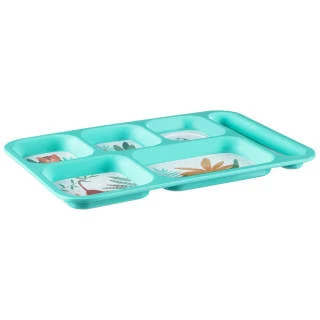 B&M Little Safari Large Kids Platter - Blue 2 B&M Little Safari Large Kids Platter - Blue - Image 2