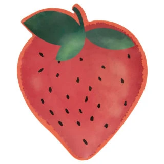 B&M Fruit Shaped Plate - Strawberry 1 B&M Fruit Shaped Plate - Strawberry