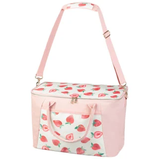 B&M Fruit Print Cooler Bag - Strawberries 1 B&M Fruit Print Cooler Bag - Strawberries