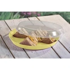 B&M Food Tray With Clear Lid - Yellow 8 B&M Food Tray With Clear Lid - Yellow -Garden Supply Store 394984 food tray with clear lid yellow