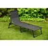 Vancouver Premium 3 Position Folding Relaxer Bed - Black