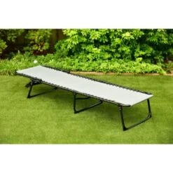 Dakota Premium 3 Position Folding Relaxer Bed - Grey -Garden Supply Store 395732 dakota premium 3 position folding relaxer bed 2